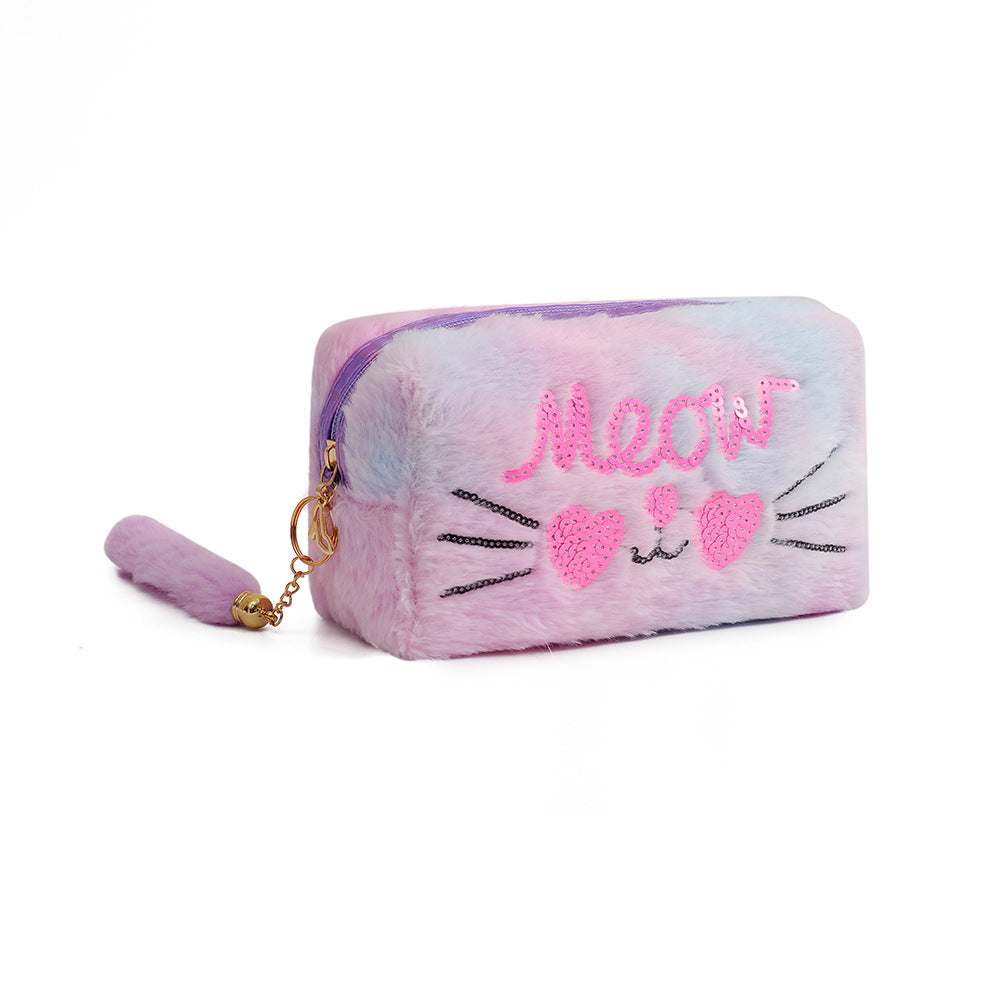 Wholesale Plush Cat Student Large Capacity Stationery Storage Bag
